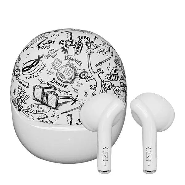 Teenage Mutant Ninja Turtles Graffiti TWS Earbuds - White
