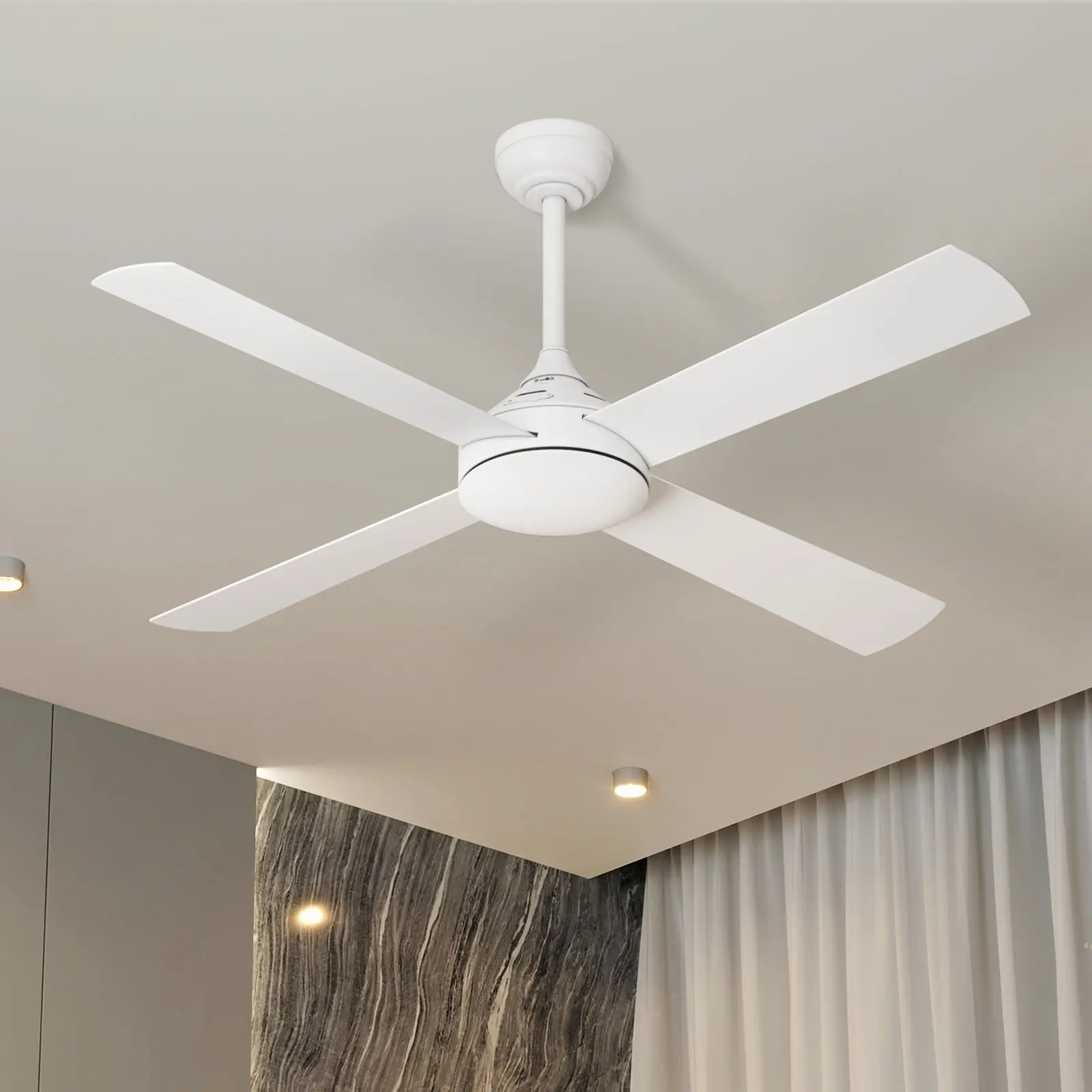 Vevare 52'' Ceiling Fan AC Motor with Remote Control Timer White - Home & Garden