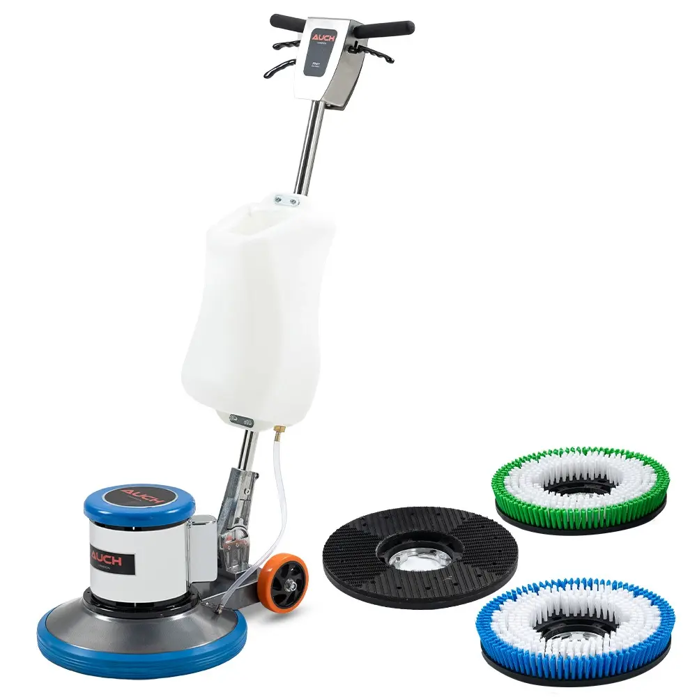 AUCH 17" Commercial Orbital Scrubber & Polisher, Hard Floor Buffer, Carpet Cleaner, 12L Solution Tank, 2 Brushes - Home & Garden