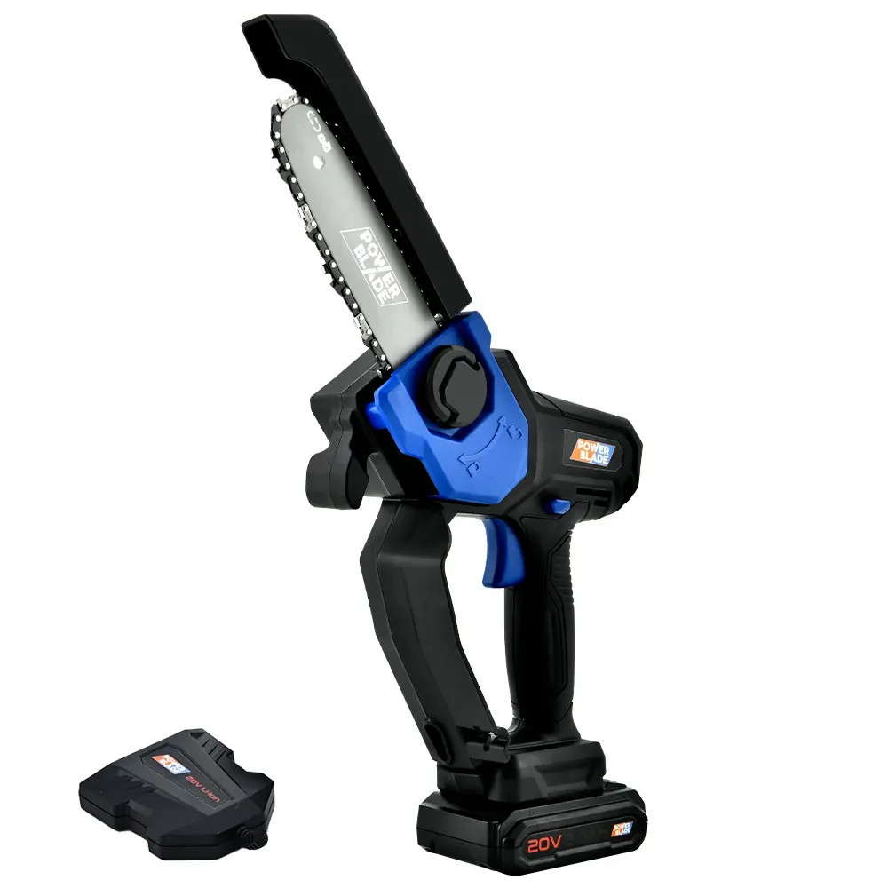 POWERBLADE SW6 20V Cordless Mini Chainsaw Kit, Electric Tree Pruner with Battery & Fast Charger - Home & Garden