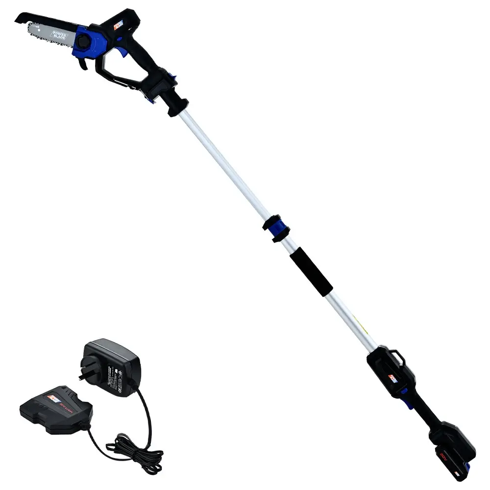 POWERBLADE SW7 20V Cordless Convertible Mini Chainsaw Pole Saw Kit, Telescopic Electric Tree Pruner with Lithium Battery & Fast Charger - Home & Garden