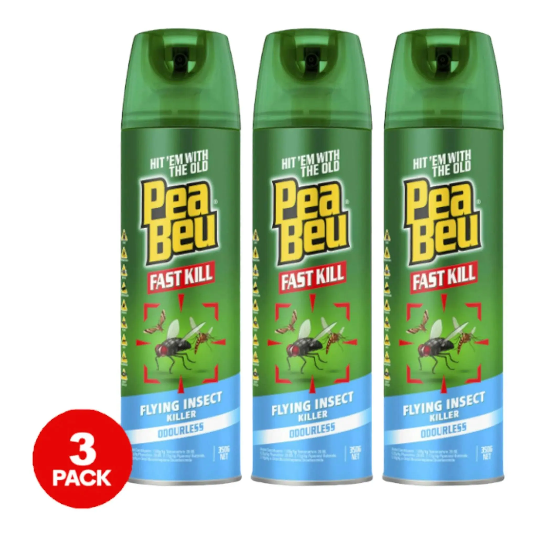 3 Pack Pea Beu Insect Killer Odourless 350g - Supermarket Specials