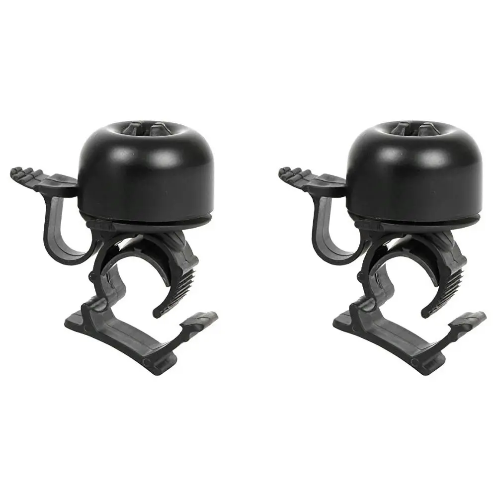 2x Zefal Piing Bicycle Handlebar Ring Bell Cycling Accessory Aluminium Black - Sports & Outdoor