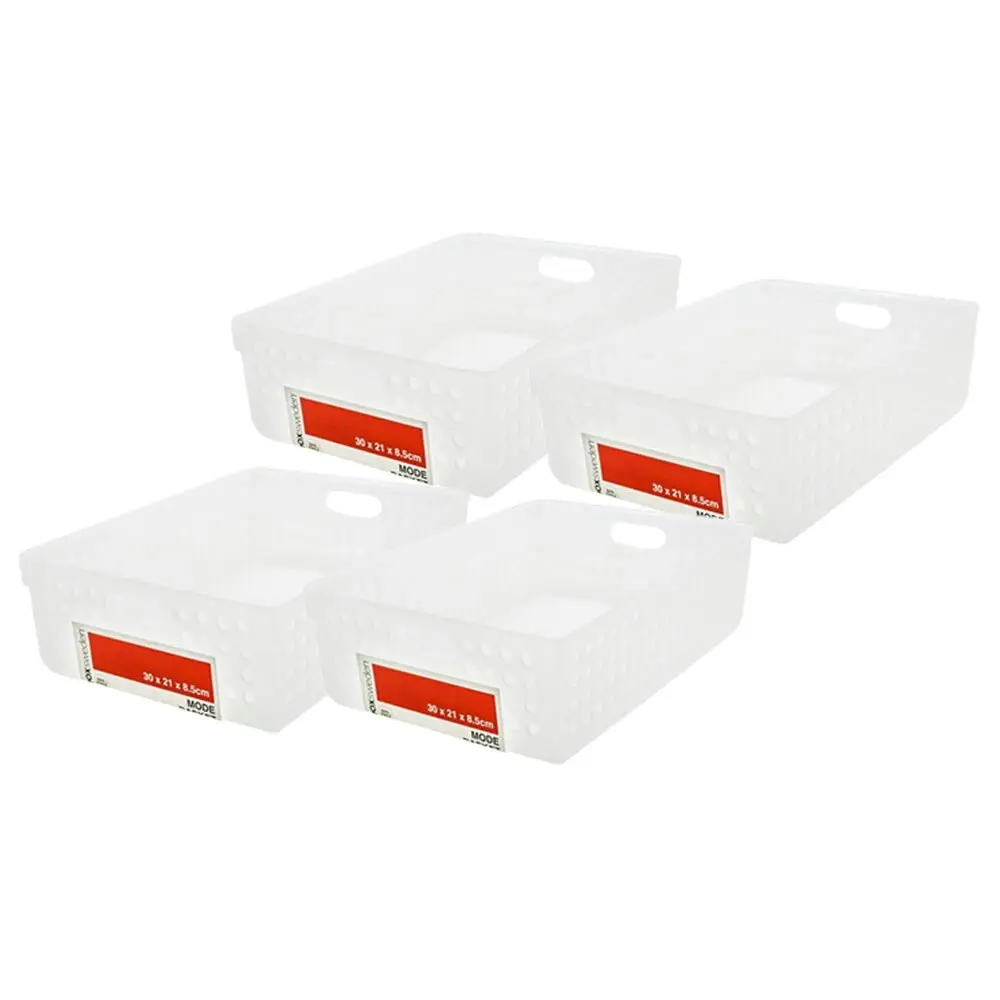 4PK Boxsweden Mode Basket 30cm w/ Handle Cleaning Storage Organiser Container - Home & Garden