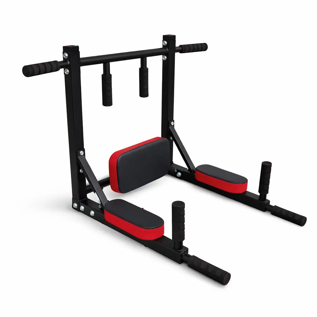 Fitness Master 2 In 1 Chin Up Bar Heavy Duty Power Pull Up Wall Mounted Gym Dip Station Equipment - Sports & Outdoor