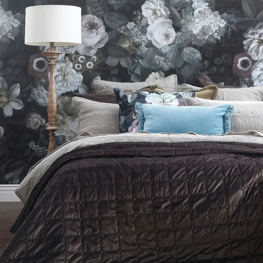 MM Linen Meeka Coffee 220x240cm Coverlet Set w/ Pillow Shams 220GSM Bedding - Home & Garden