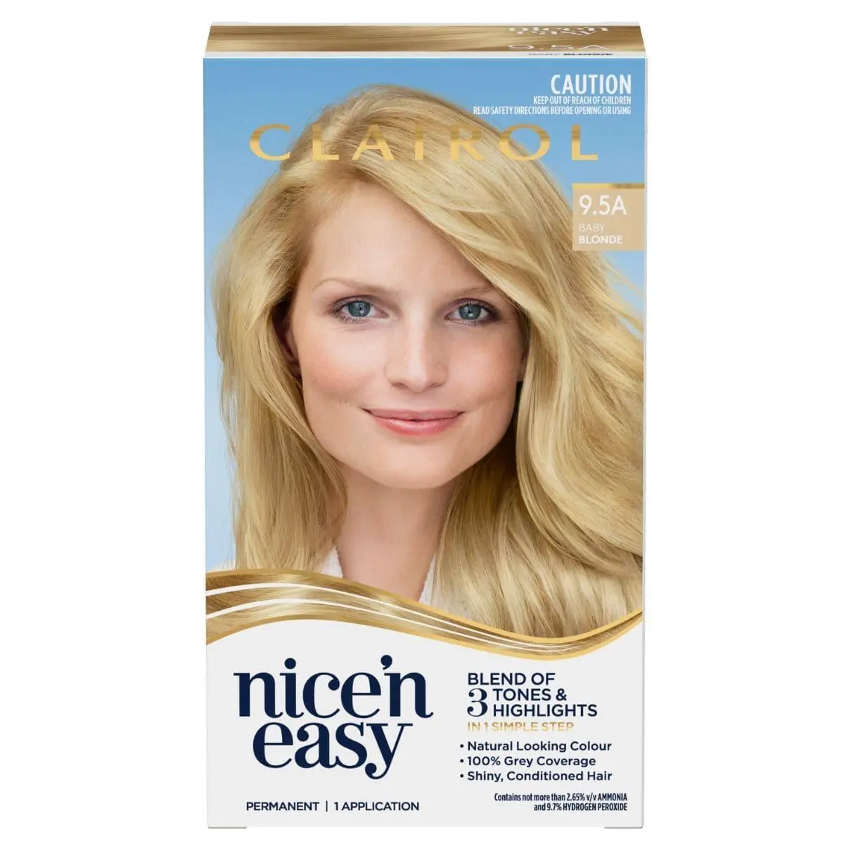 Clairol Nice & Easy 9.5A Natural Baby Blonde Hair Colour - Beauty