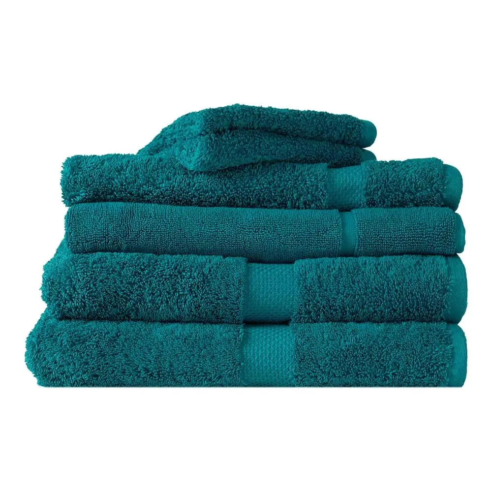 6pc Canningvale Royal Splendour Bathroom Towel Set Luxury Home Decor Oceano Teal - Home & Garden