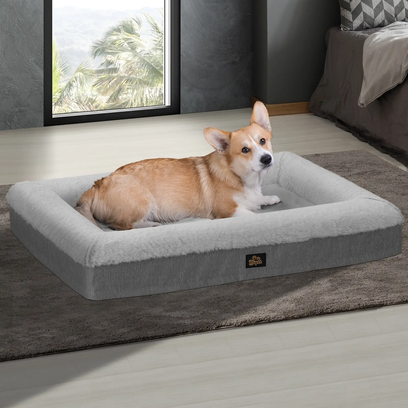 Alopet Orthopedic Dog Sofa Beds Pet Mat Calming Mattress Washable Removable X Large - Pets