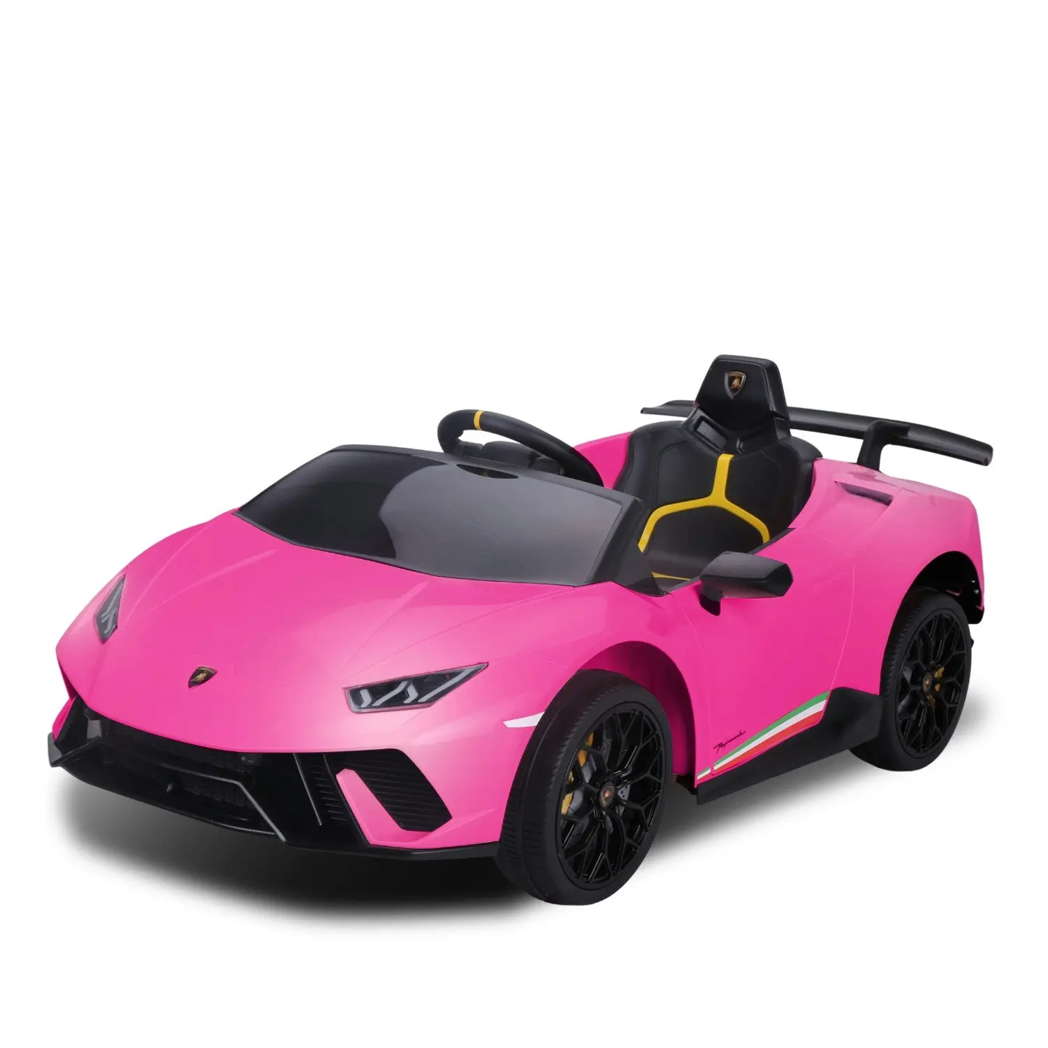 Lamborghini Performante Kids Electric Ride On Car Remote Control Pink - Toys & Games