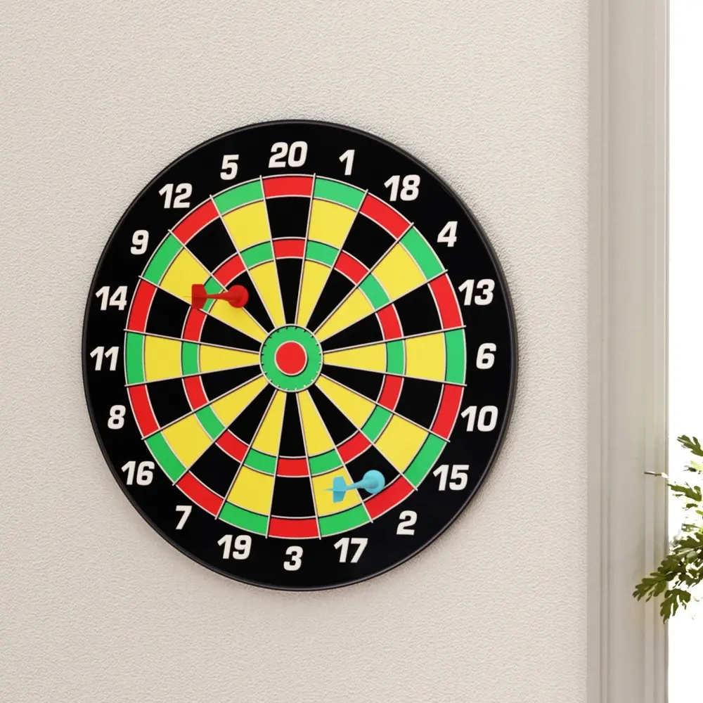 16" Dartboard Dart Board with Magnetic Darts Kids Toy Gift - Sports & Outdoor