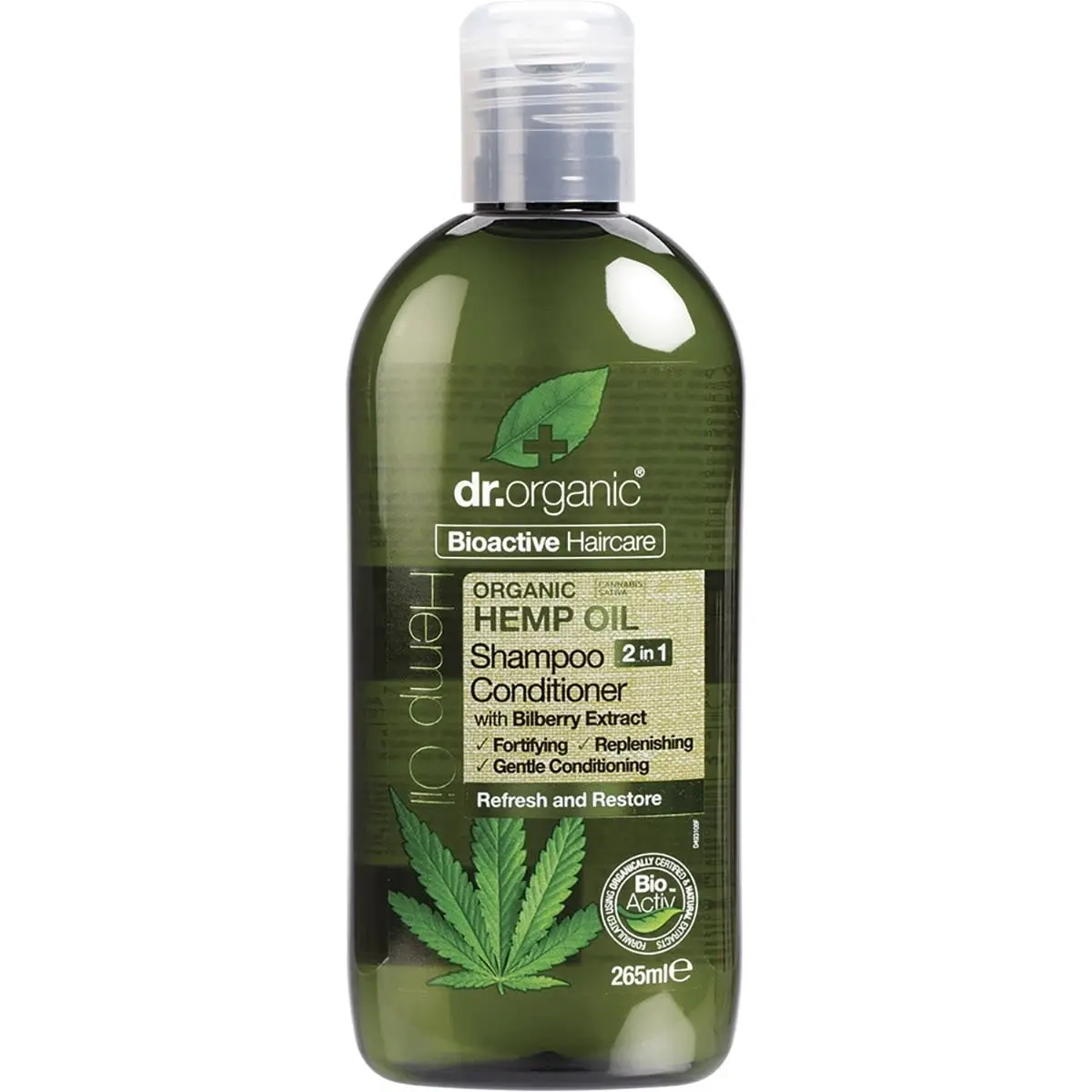 DR ORGANIC Shampoo Conditioner 2 In 1 Organic Hemp Oil 265ml - Beauty