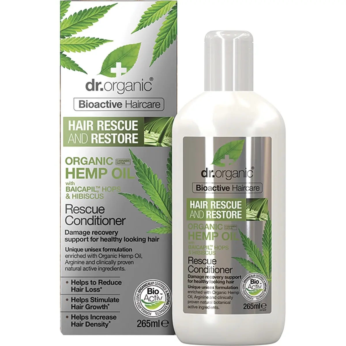 DR ORGANIC Rescue & Restore Conditioner Organic Hemp Oil 265ml - Beauty