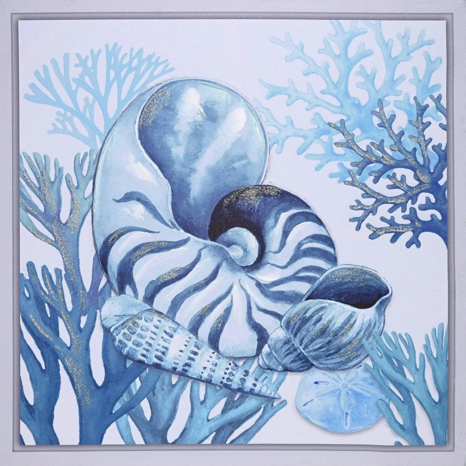 Nautiluc Shell Hand Painting Picture - Home & Garden