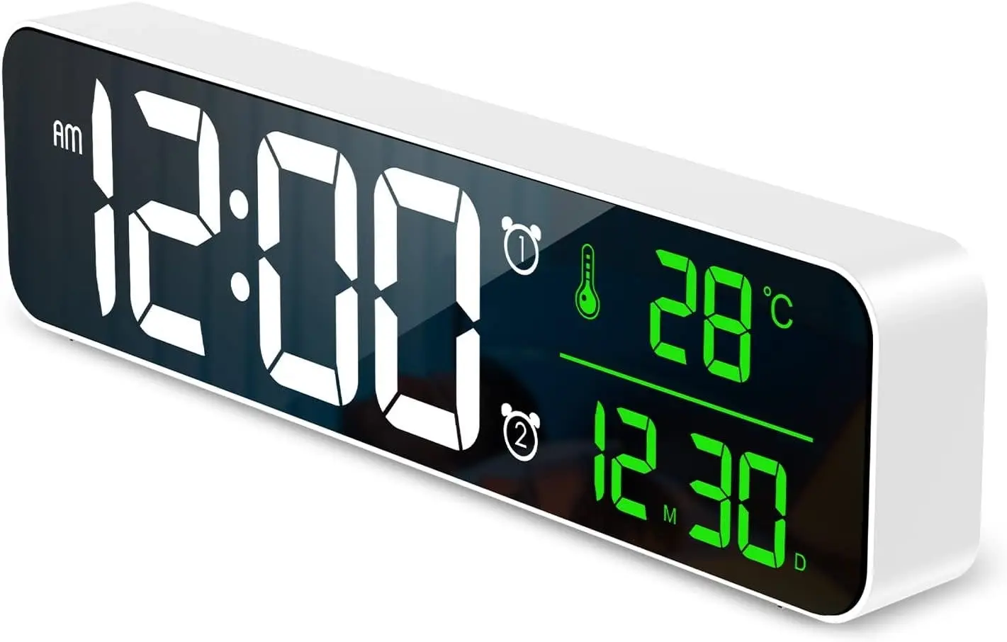 Digital Wall Clock Large LED Display - Home & Garden