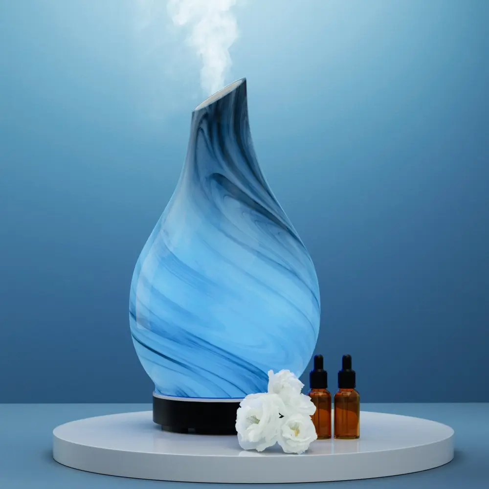 Devanti Ultrasonic Aroma Diffuser Humidifier Glass - Home & Garden