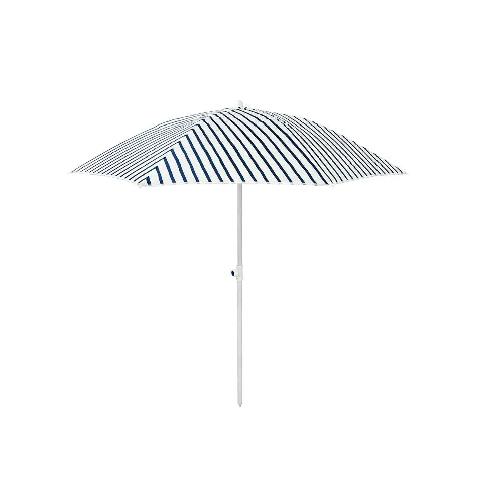 Good Vibes Beach Umbrella w/Matchng Carry Bag Mediterranean Print 180x180cm - Home & Garden
