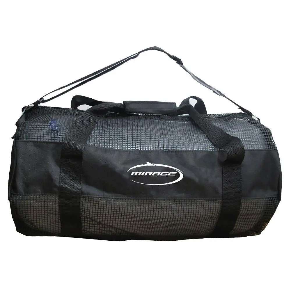 Mirage Mesh Resort 65x34cm Duffle Fitness Travel Gym Bag w/ Carry Handles Black - Fashion