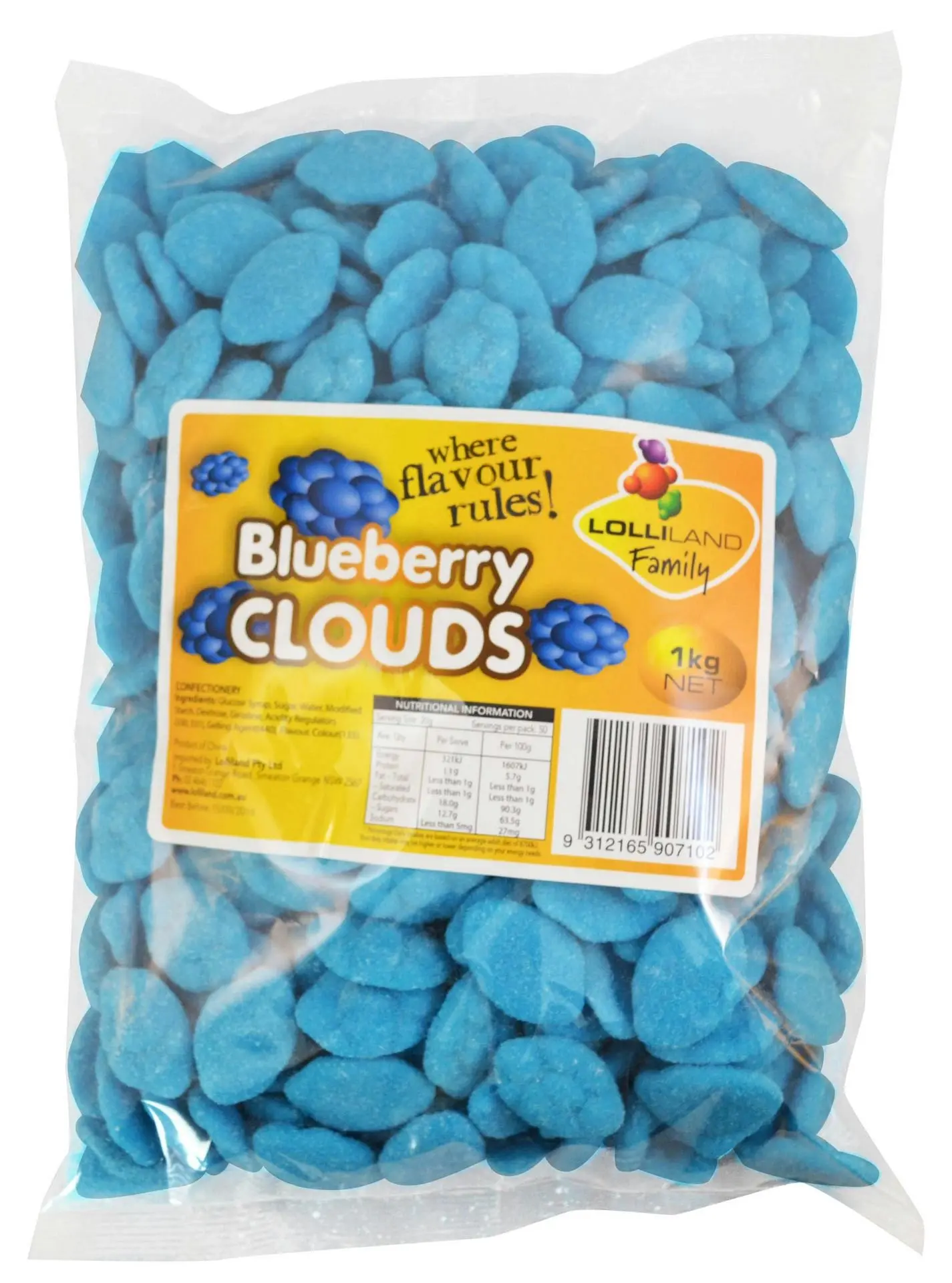 Lolliland Blueberry Clouds(Gluten Free) 1kg - Groceries