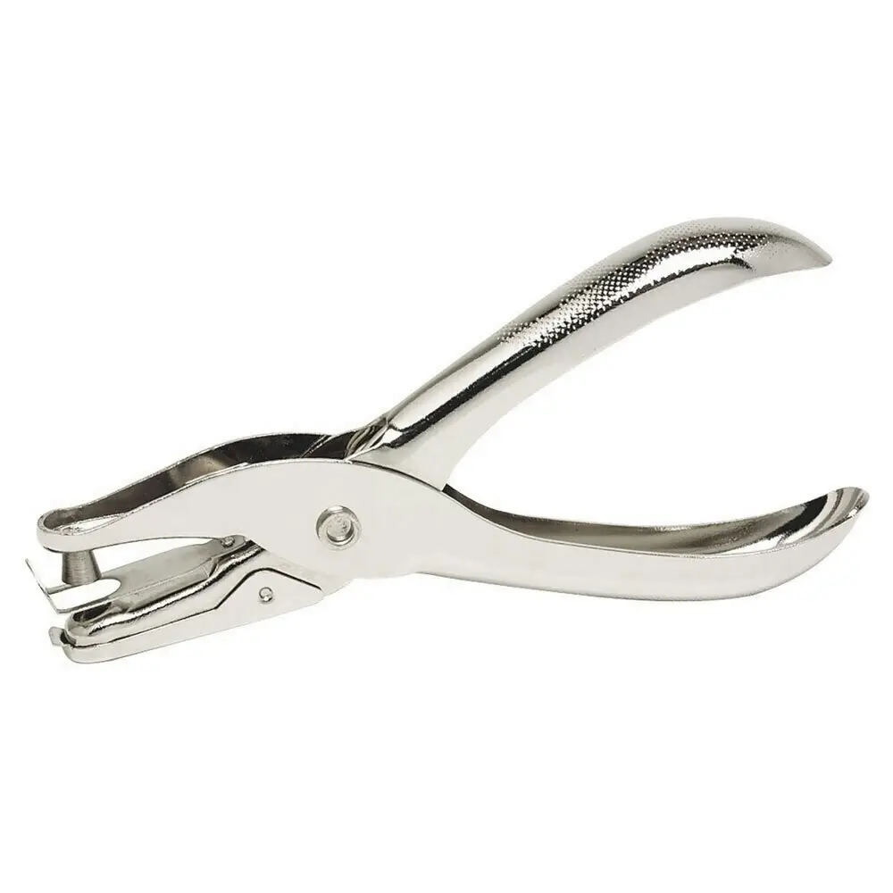 Marbig 1 Metal Hole Punch Craft Art Office/School Paper Puncher Cutter Silver - Hobbies