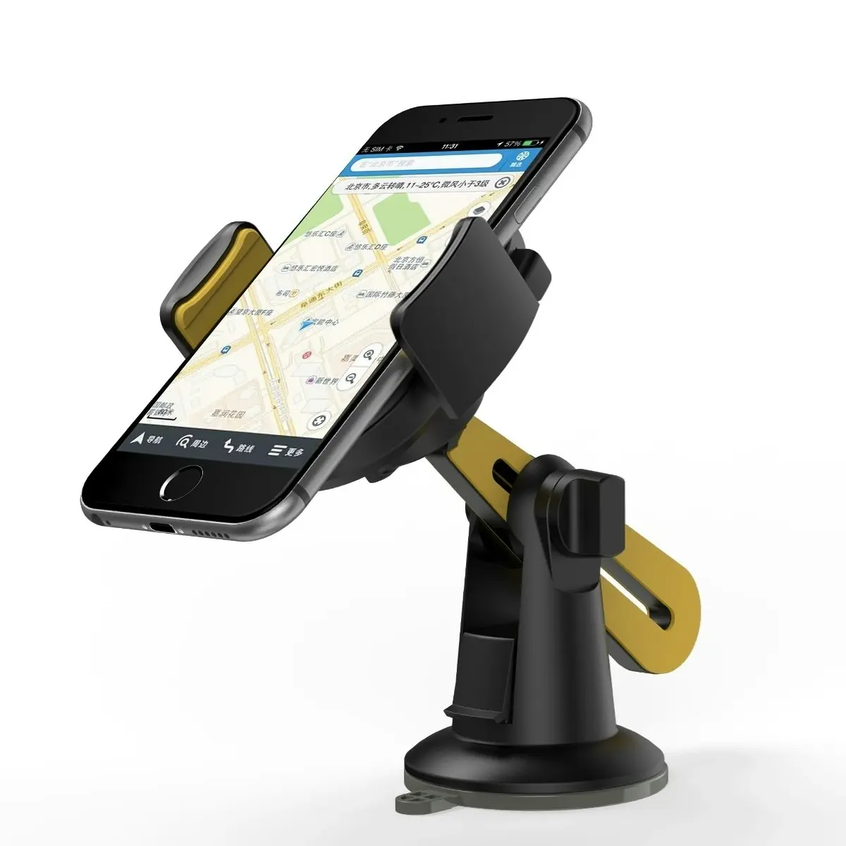 Golf Silicone Suction Cup 360° Car Holder Mount Cradle Stand for Mobile Phone - Electronics
