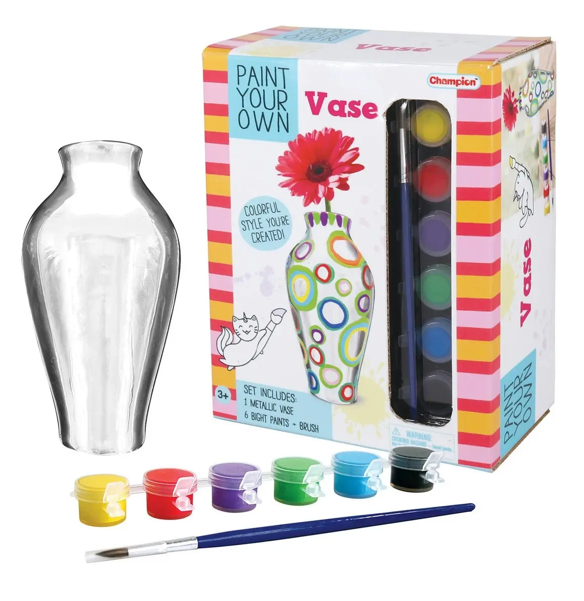 Kaper Kidz Pyo Metallic Painting Vase Kids/Children Painting DIY Craft Kit 8+ - Hobbies