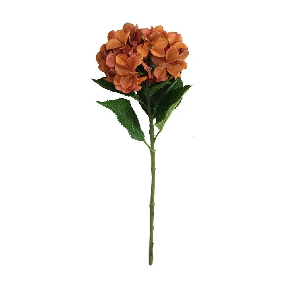 Artificial Hydrangea Stem 55cm - ORANGE