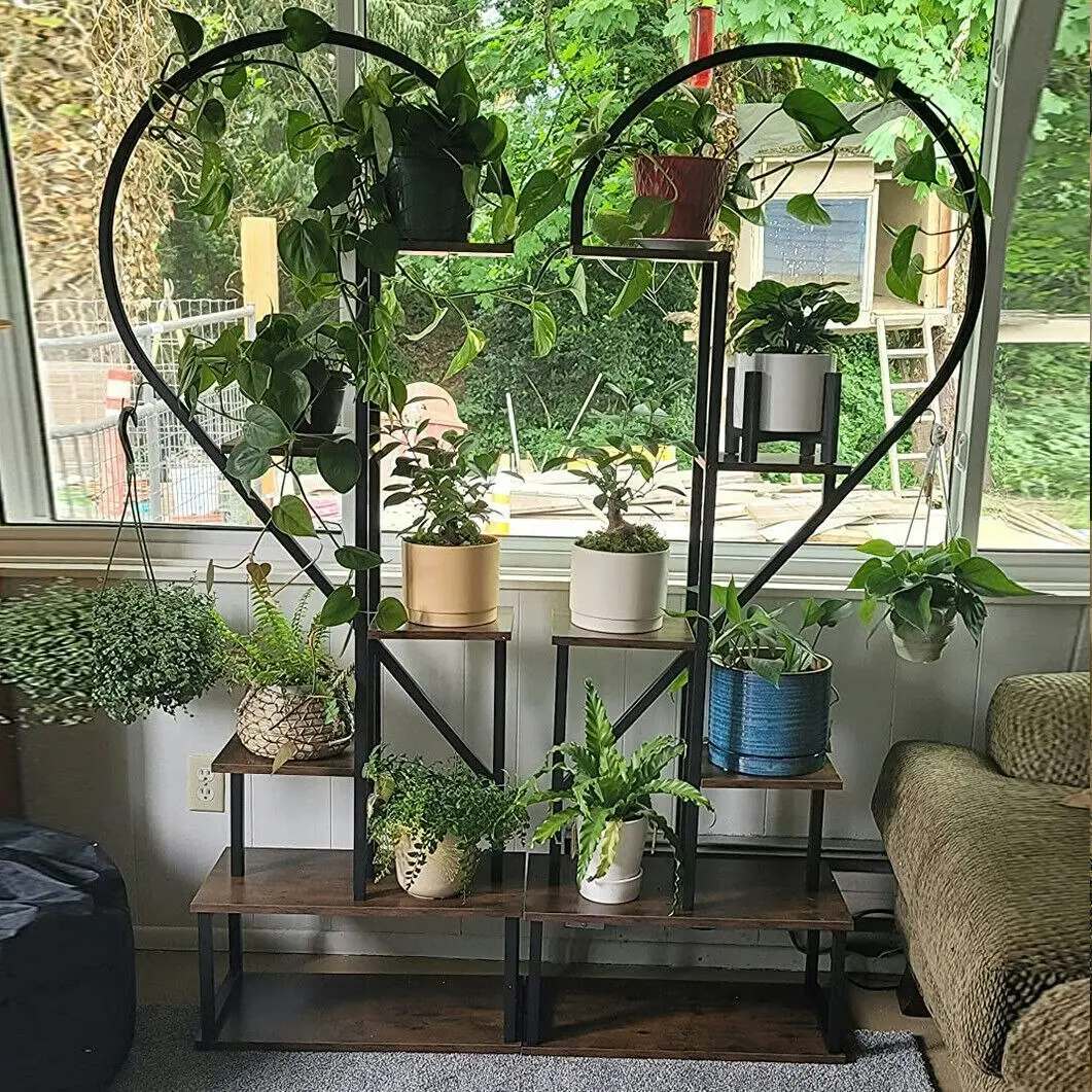 Fin 2Xmultifunction Extra Tall Plant Stand Pots Hanger Holder Rack Living Room Patio - Home & Garden