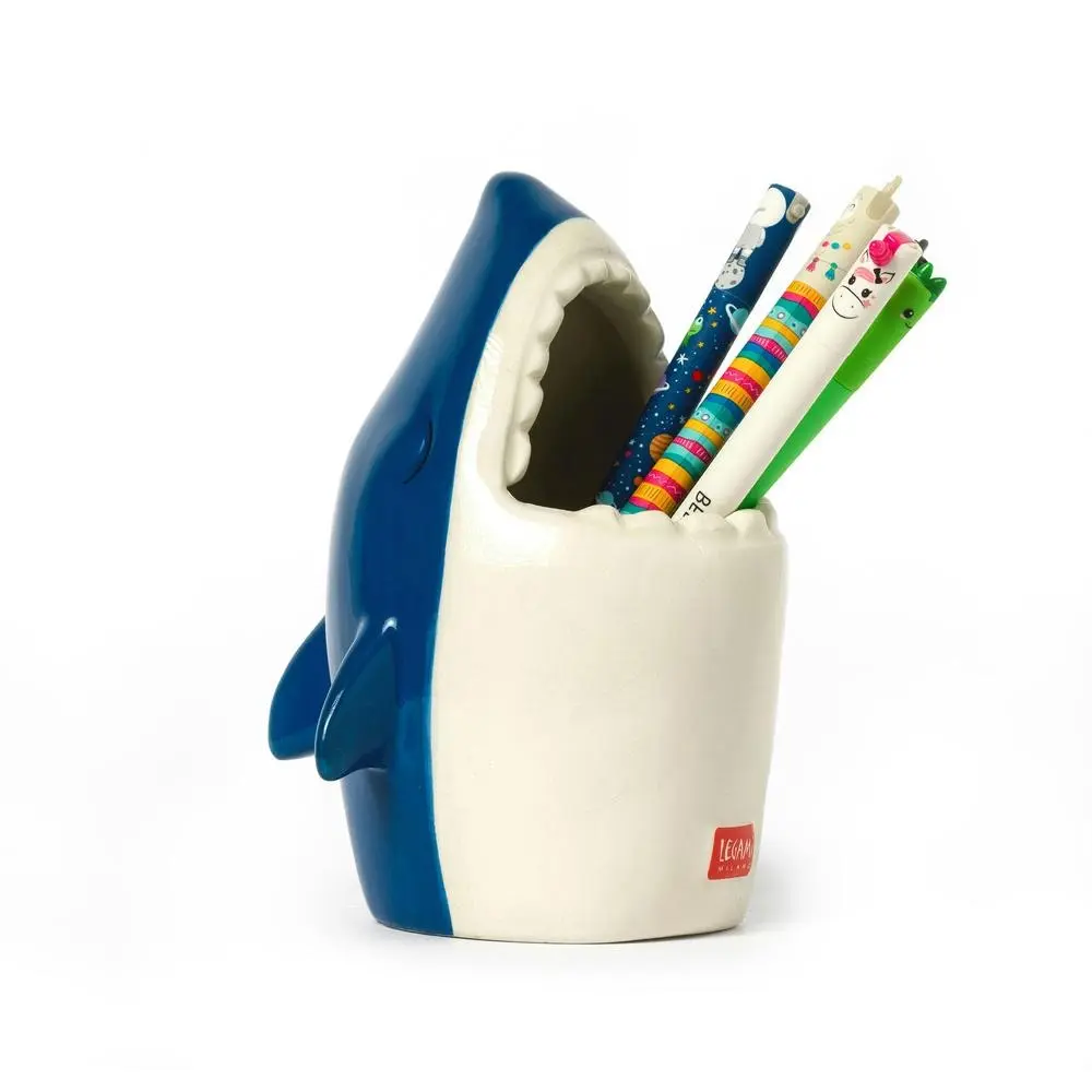 Legami Desk Friends Ceramic Pen/Ballpen Pencil Holder Storage Stationery Shark - Office