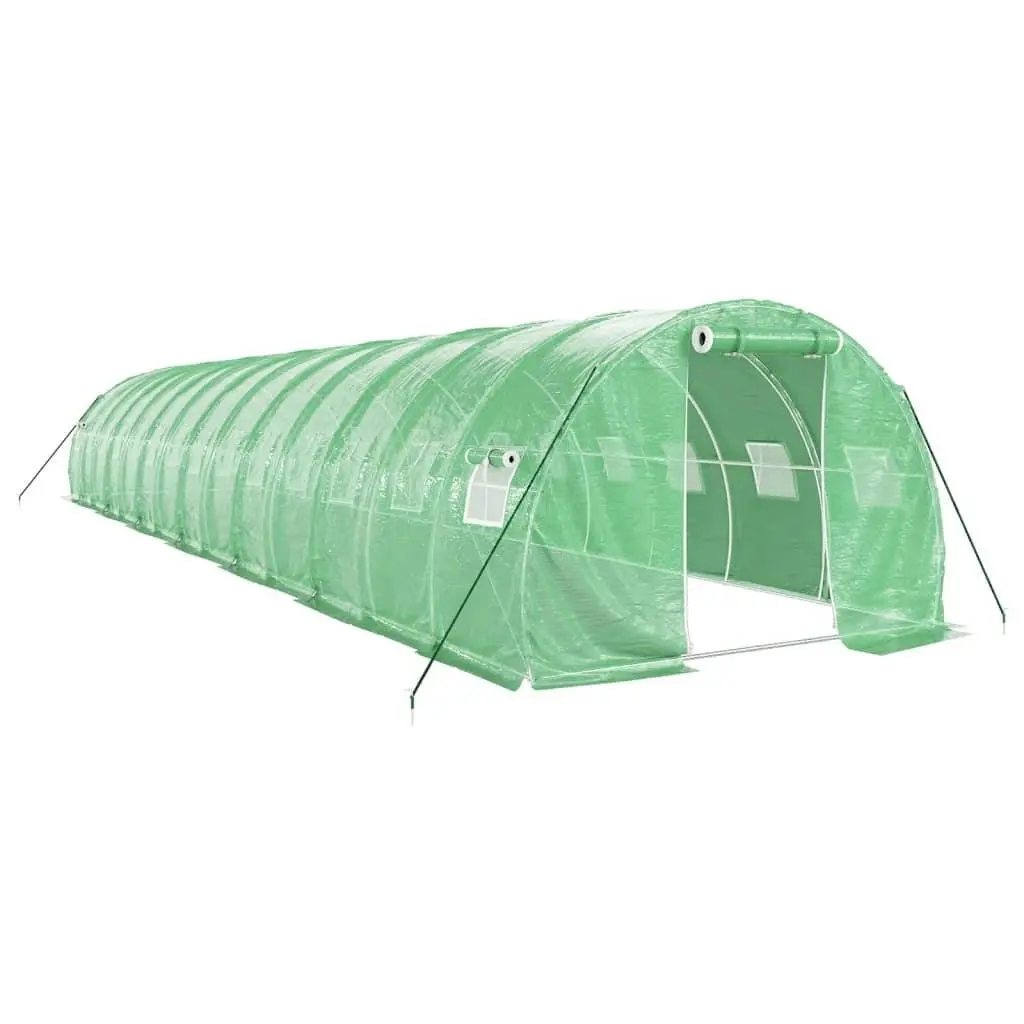 Greenhouse with Steel Frame Green 42 m² 14x3x2 m 3188044 - Home & Garden