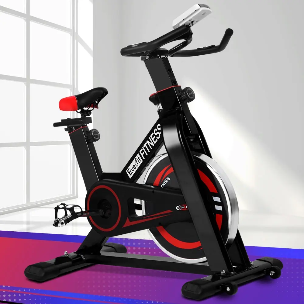 Everfit Spin Bike Exercise Bike Flywheel Cycling Home Gym Fitness Indoor Cardio - Sports & Outdoor