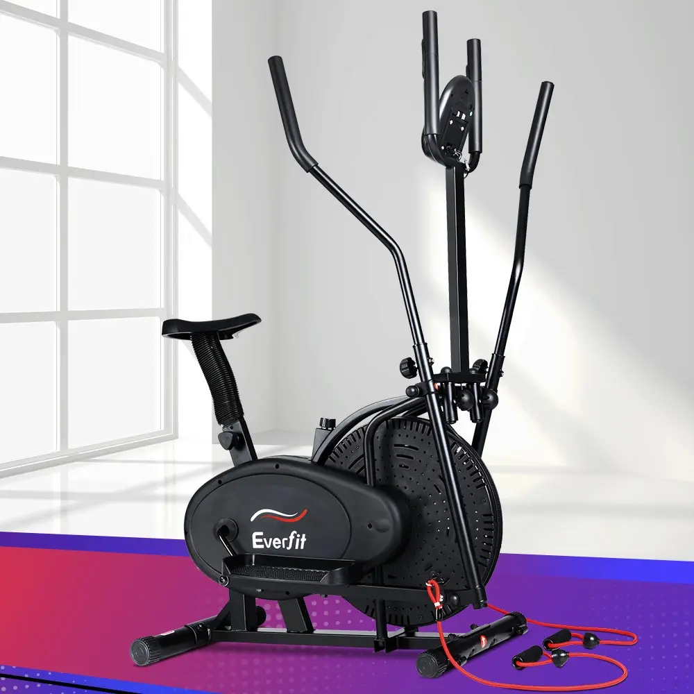 Everfit Exercise Bike 5 in 1 Elliptical Cross Trainer Home Gym Indoor Cardio - Sports & Outdoor