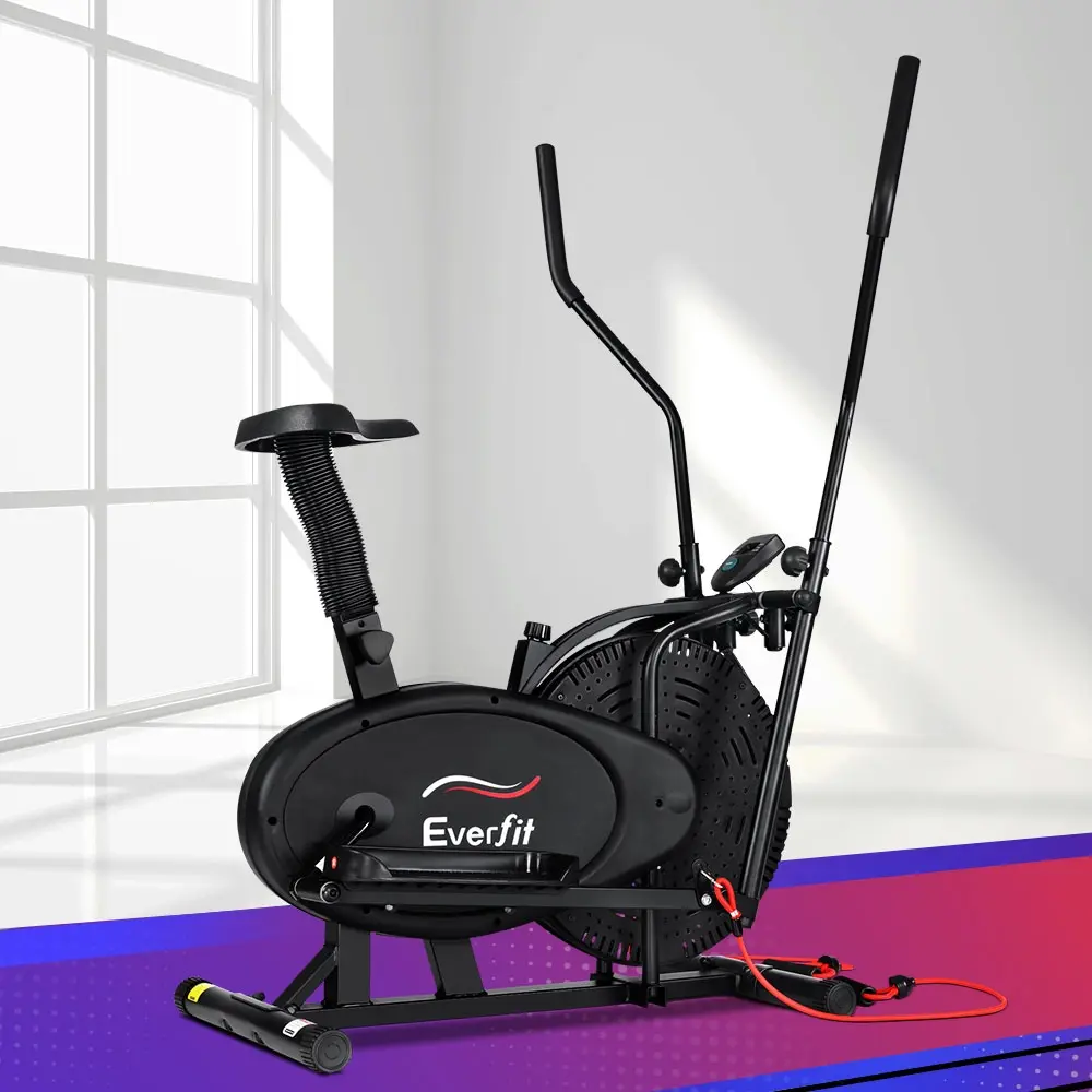 Everfit Exercise Bike 4 in 1 Elliptical Cross Trainer Home Gym Indoor Cardio - Sports & Outdoor