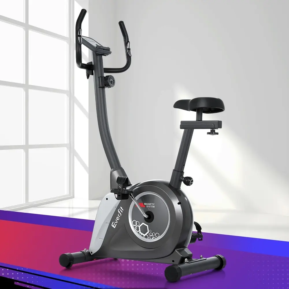 Everfit Magnetic Exercise Bike Upright Bike Fitness Home Gym Cardio - Sports & Outdoor