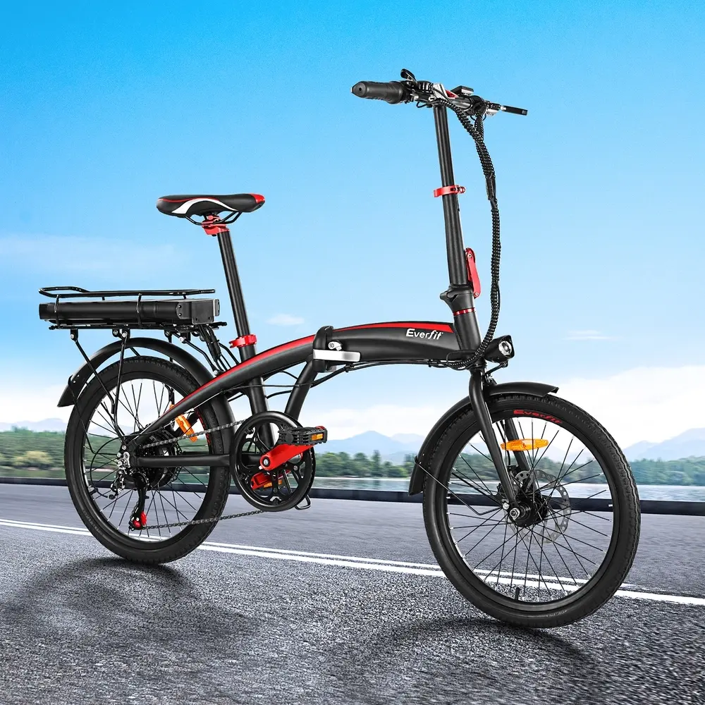 Everfit Folding Electric Bike Urban City Bicycle eBike Rechargeable Battery 250W - Sports & Outdoor