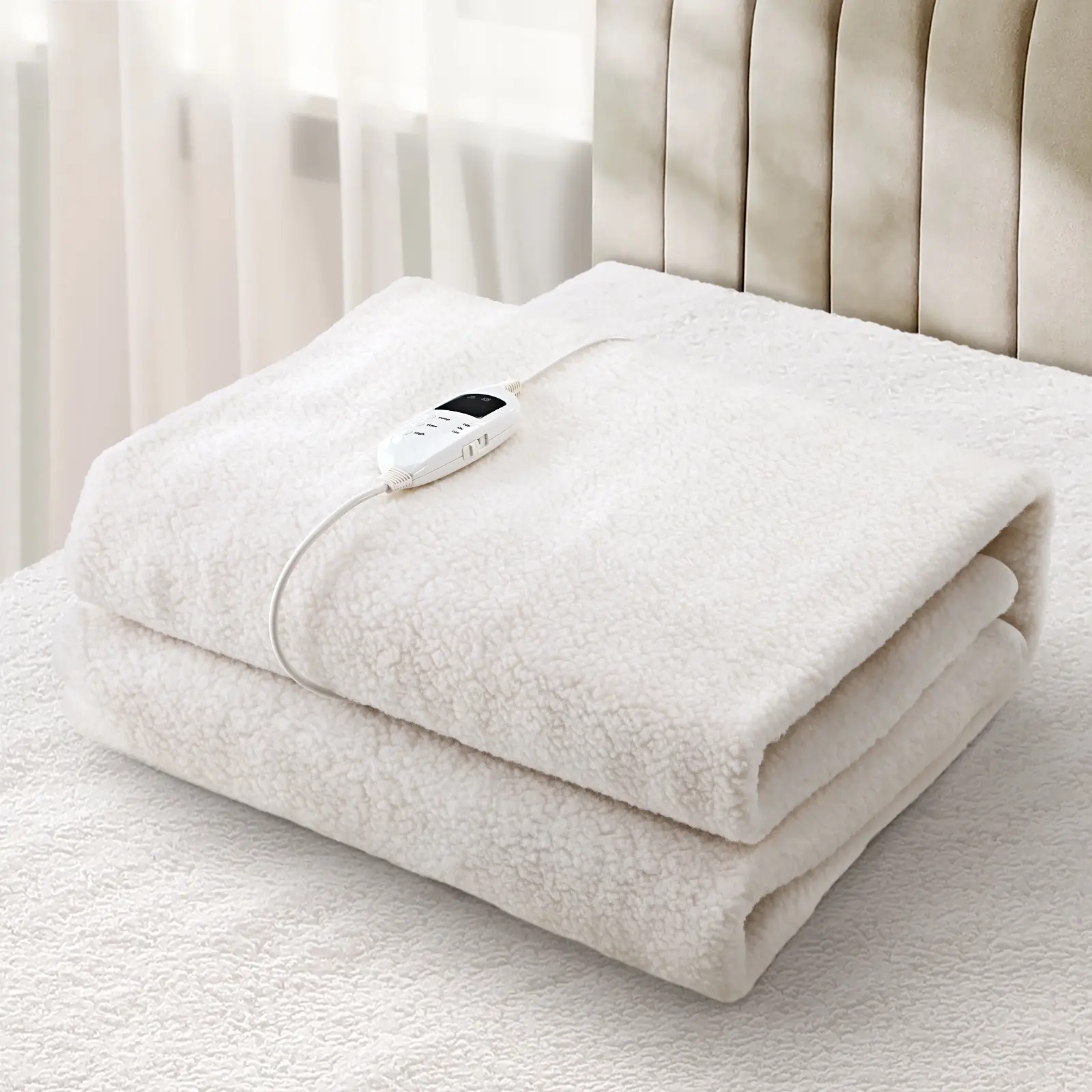 Bedra Electric Blanket Fully Fitted Fleece Heated Winter Underlay Single - Home & Garden