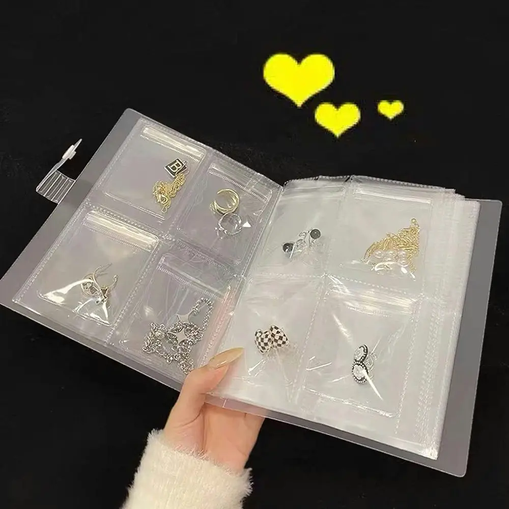 1 Set Portable Travel Jewelry Organizer Storage Book for Rings Necklace and Stud - Jewellery