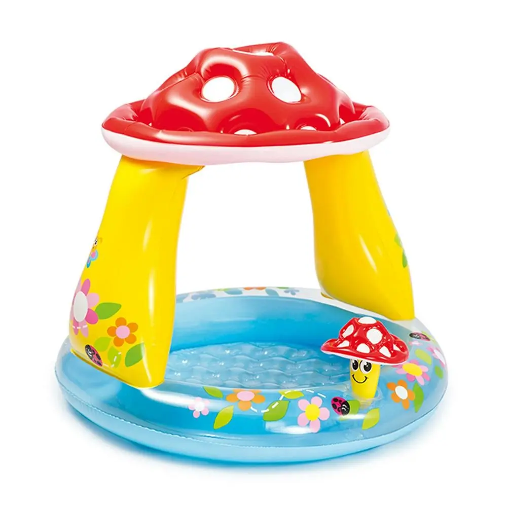 Intex Mushroom 1.02mx89cm Inflatable Kids Swimming Pool w/Sunshade Water Tub 1y+ - Home & Garden