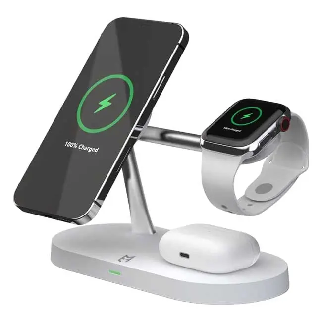 EFM FLUX 4-in-1 Charging Dock with 42W Wall Charger - Silver