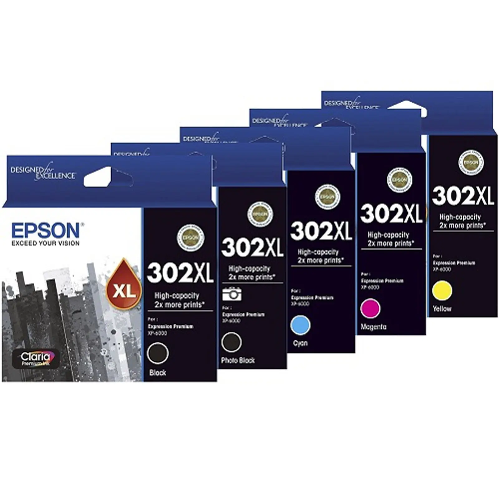 Original Epson 302XL 5 Colours Value Pack Ink Cartridge Claria Premium - Electronics