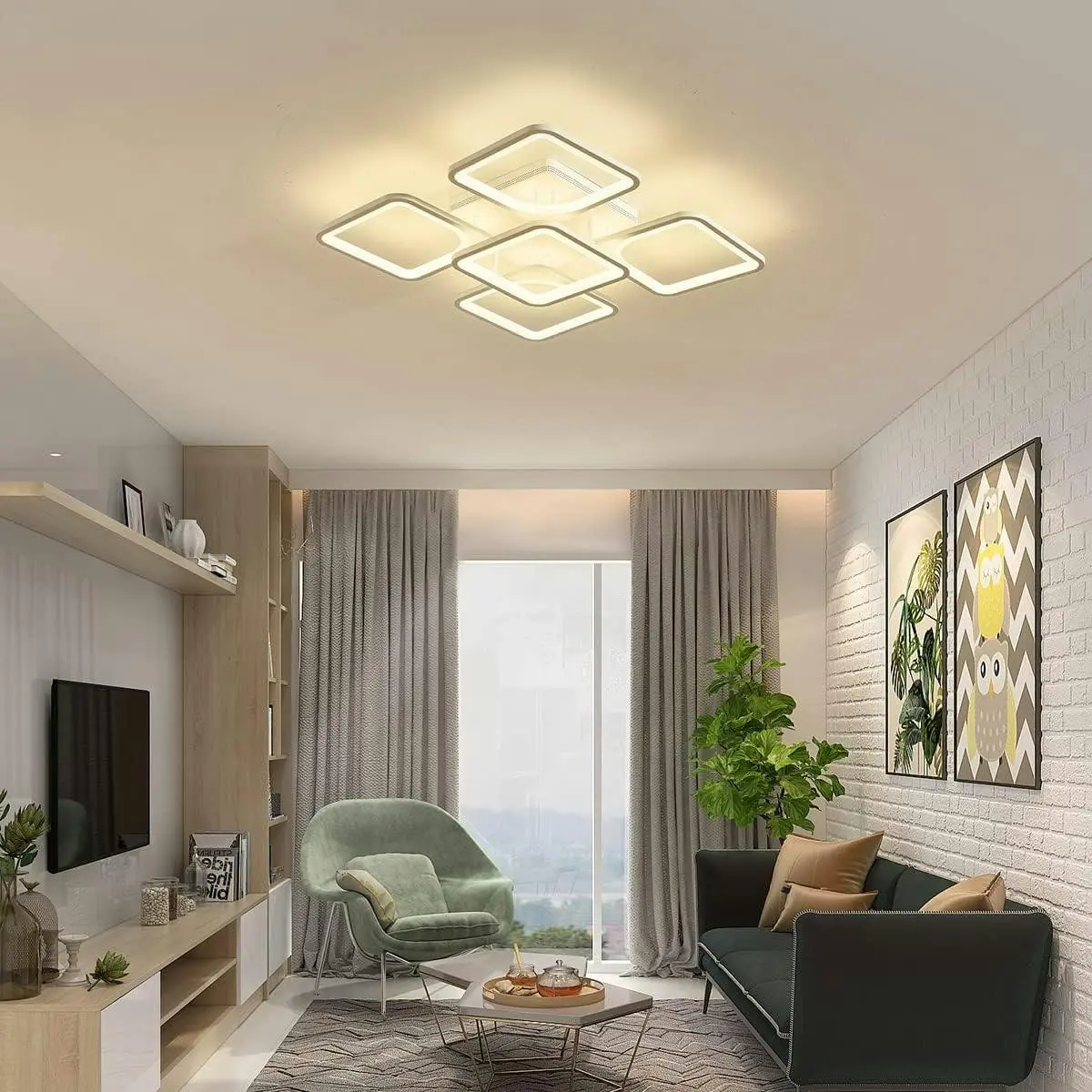 Modern LED Ceiling Light Remote Control (60 cm) - Up to 60% off Connected Smart Tech