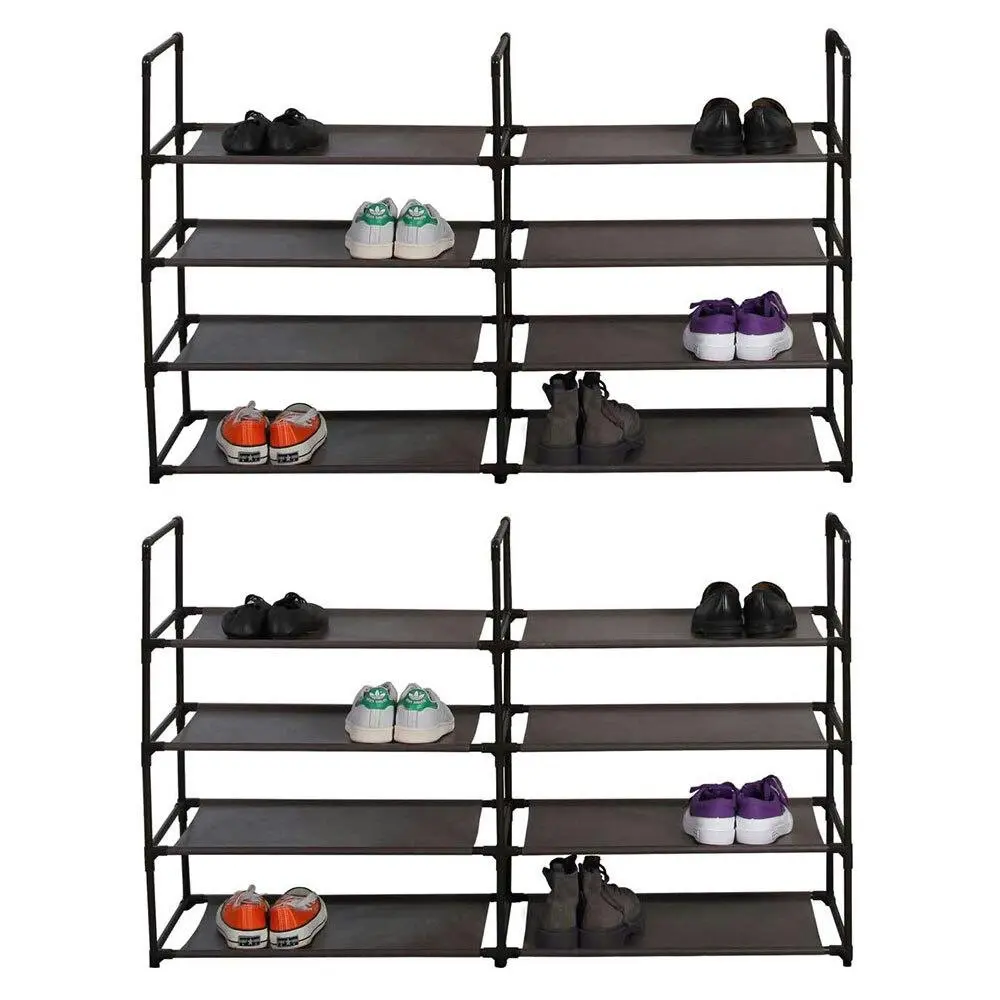 2PK Boxsweden Durable 8 Tier Stackable Standing Shoe Home Organiser/Storage - Home & Garden