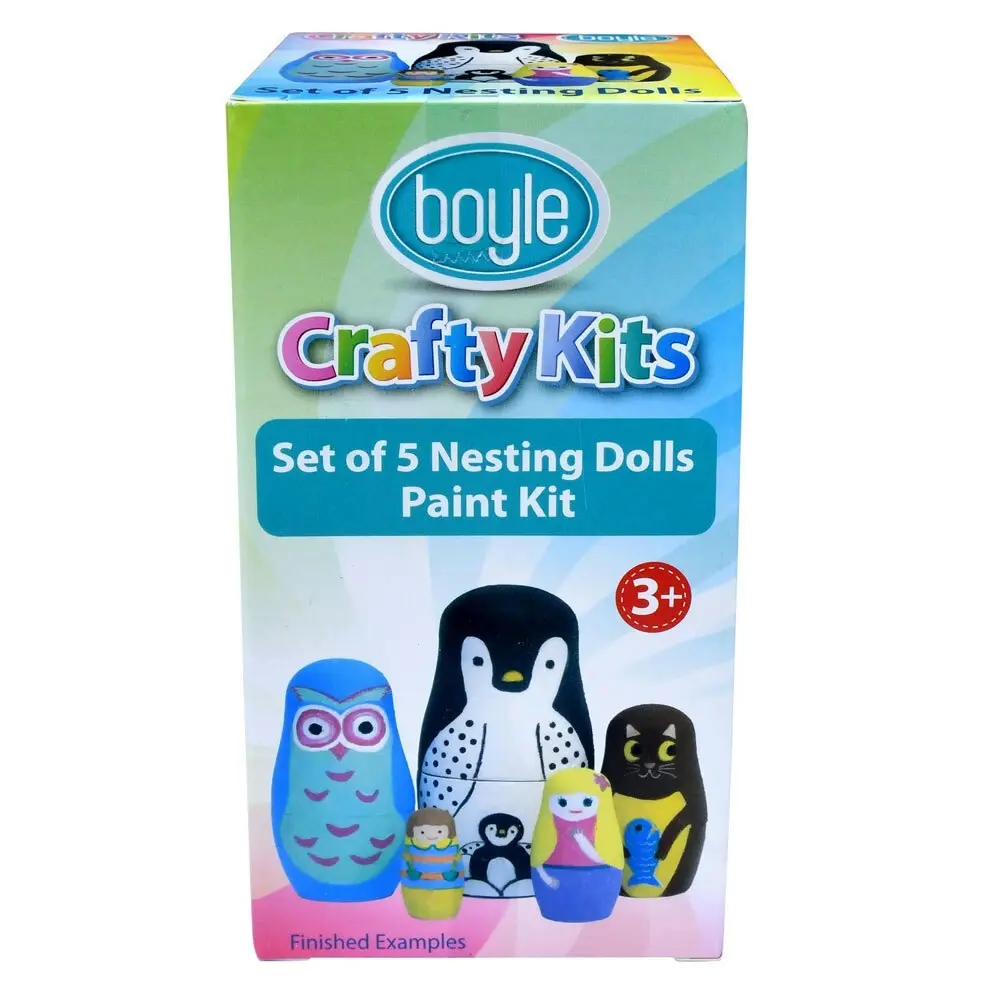 5pc Boyle Crafty Kits Nesting Dolls Paint Set Kids Art Painting Activity 3y+ - Hobbies