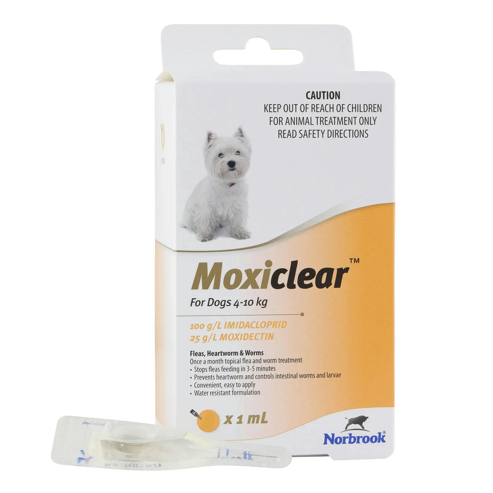 MOXICLEAR for Small Dogs 4 to 10 Kg (YELLOW) 3 Pipettes - Pets