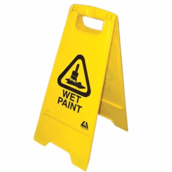 A Frame Sign Wet Paint, 33(W) x 66(H) cm Polypropylene - Health