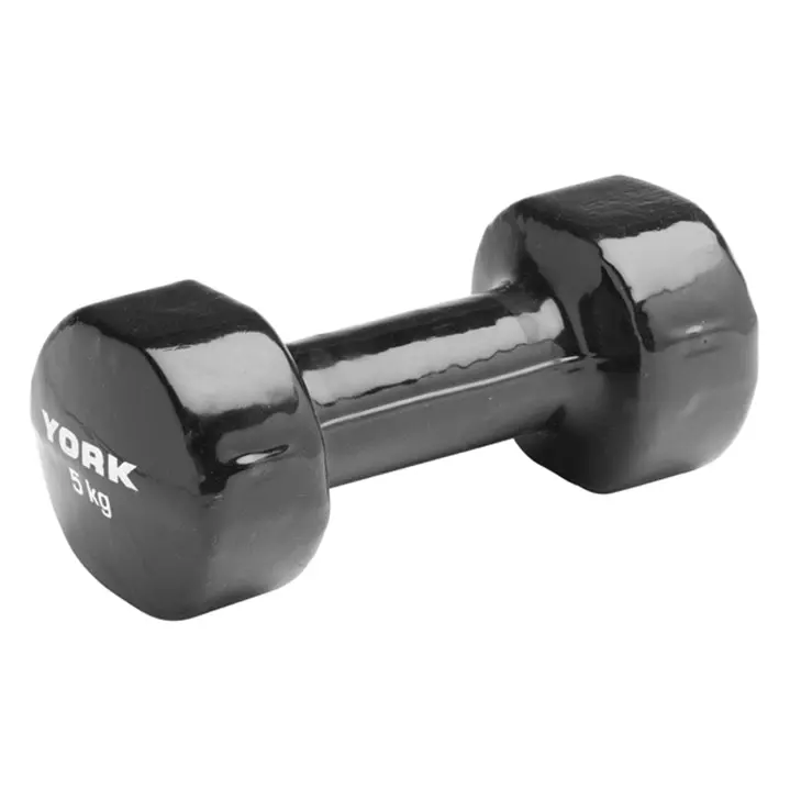 York 5kg PVC Dumbbell - Sports & Outdoor
