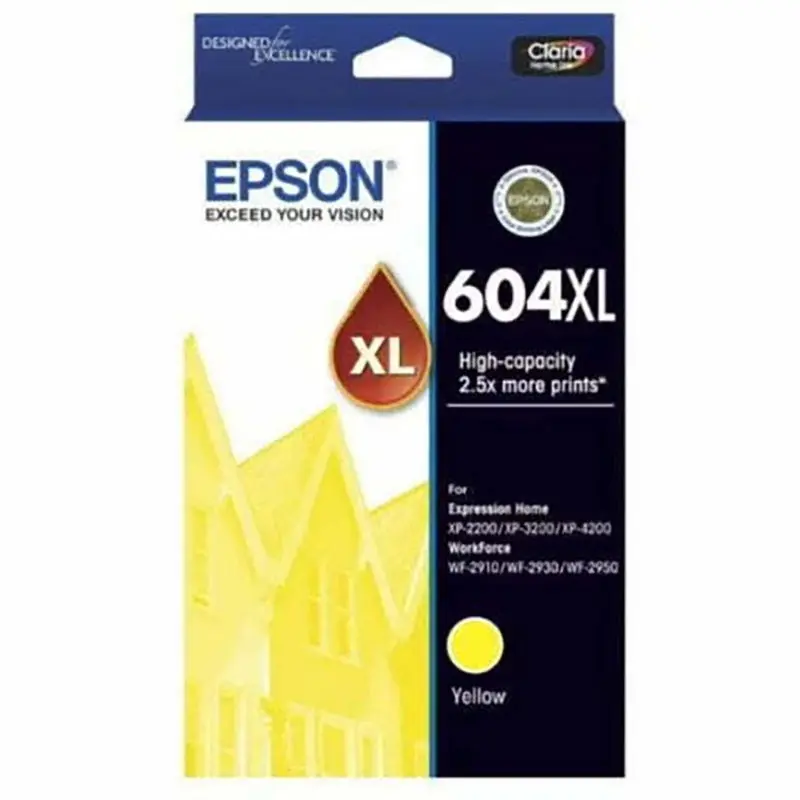 Epson 604XL Yellow High Yield Ink Cartridge Toner C13T10H492 - Electronics