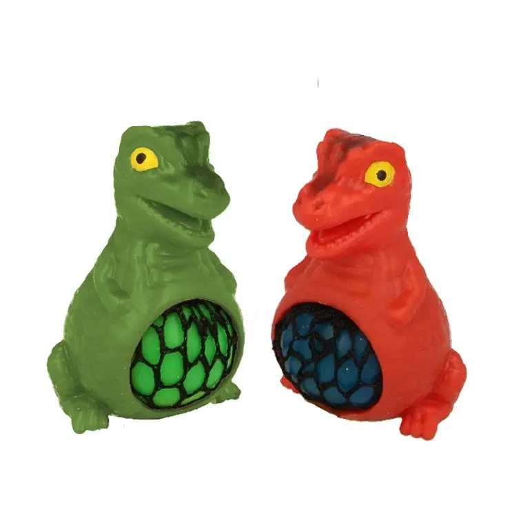2x Fumfings Novelty Dinosaur Squeezy Meshables 10cm Fidget Tactile Kids Toy Asst - Toys & Games