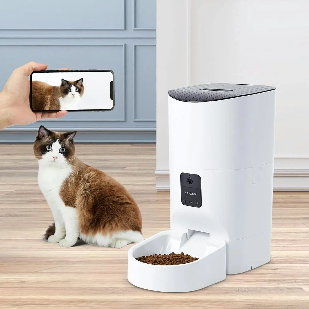 Pawz 9L Auto Pet Feeder Automatic Camera Cat Dog Smart Wifi App Food Dispenser - Pets