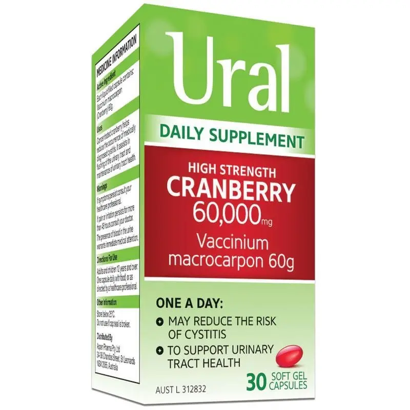 Ural High Strength Cranberry 60000mg 30 Capsules - Health